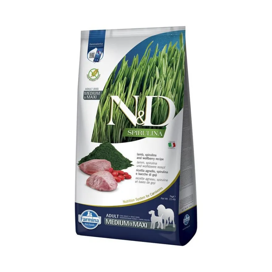 Farmina N&D Spirulina Cordero Pienso Sólido 2kg