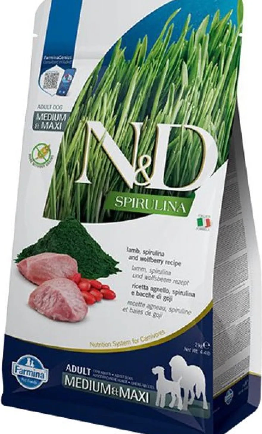 Farmina N&D Spirulina Cordero Pienso Sólido 2kg