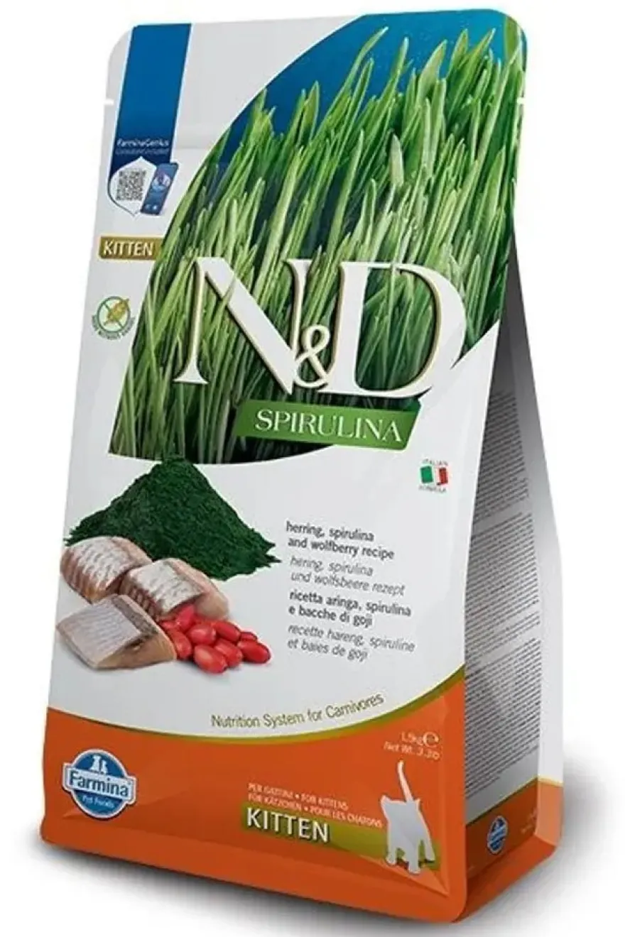 Farmina N&D Spirulina Kitten Arenque Sólido 1,5Kg
