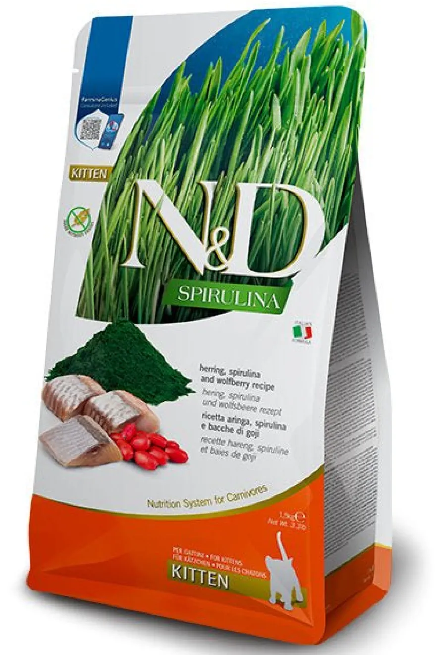 Farmina N&D Spirulina Kitten Arenque Sólido 1,5Kg