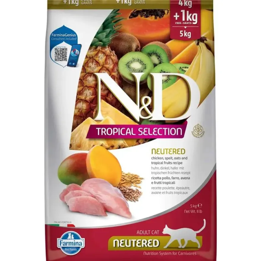 Farmina N&D Tropical Selection Gato Castrado Pienso 5Kg