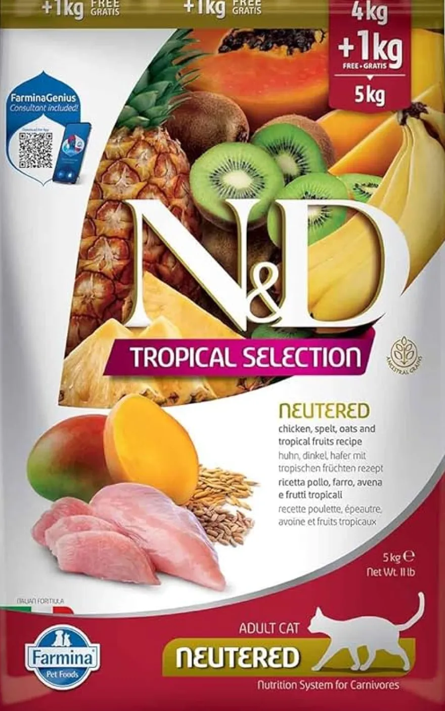 Farmina N&D Tropical Selection Gato Castrado Pienso 5Kg