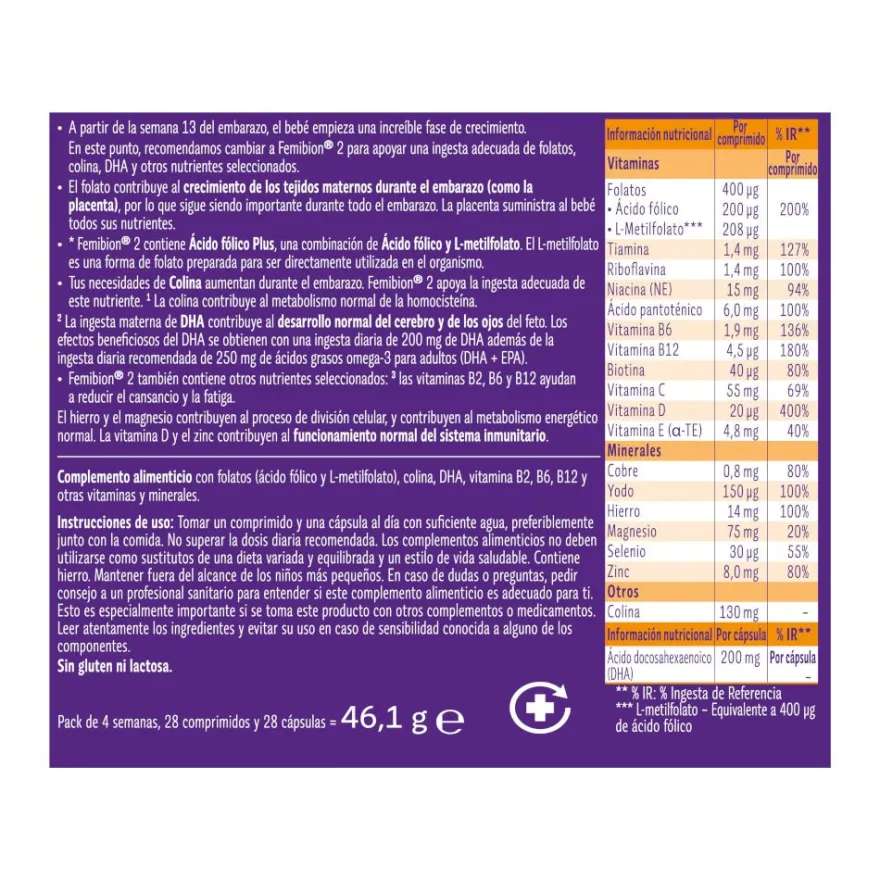FEMIBION 2 28 Comprimidos + 28 Cápsulas (4 semanas)