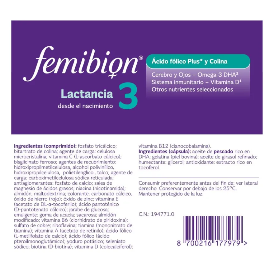 FEMIBION 3 28 Comprimidos + 28 Cápsulas (4 semanas)
