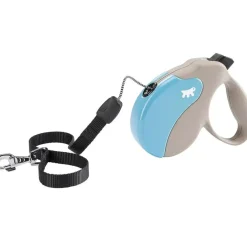 Ferplast Amigo Correa Retráctil Beige y Azul 5m, 269g