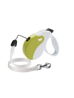 Ferplast Amigo Correa Rulleta Blanco-Verde 5m