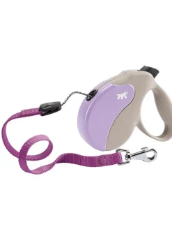 Ferplast Amigo L Correa retráctil 5m, Beige y Lila, 500g