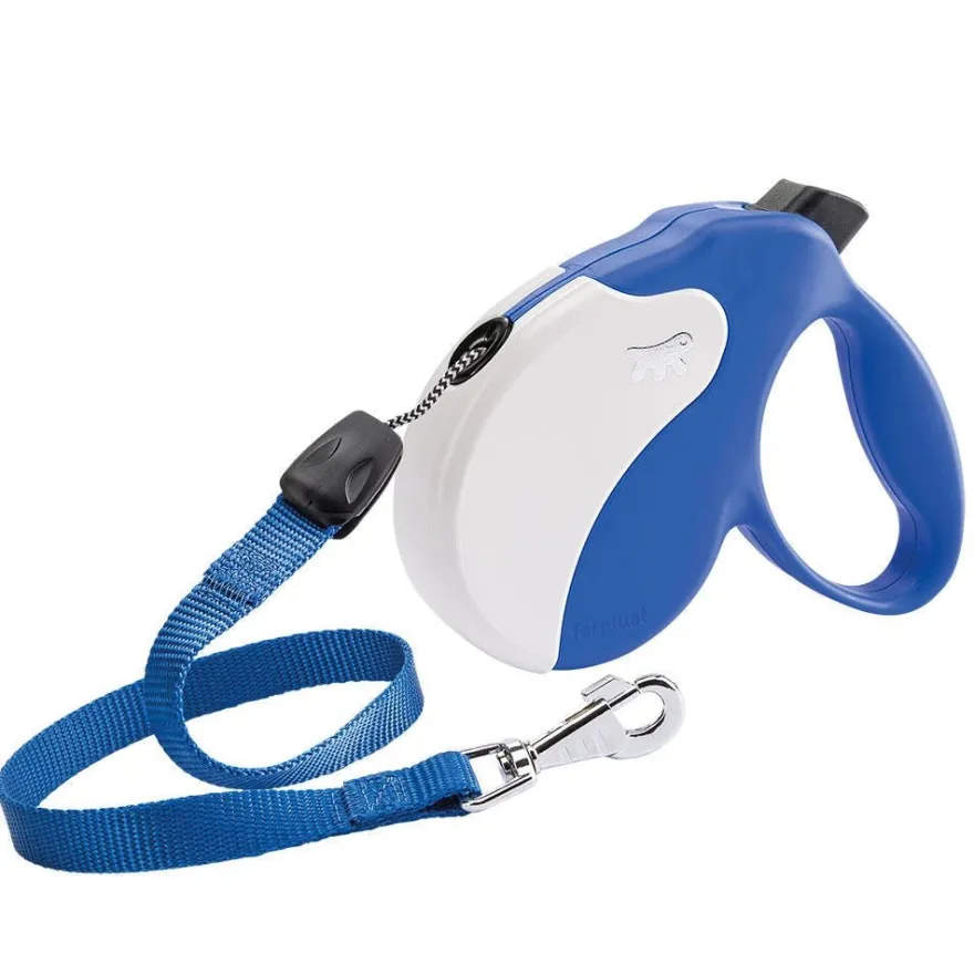 Ferplast Amigo L Correa retráctil 5m Azul/Blanco