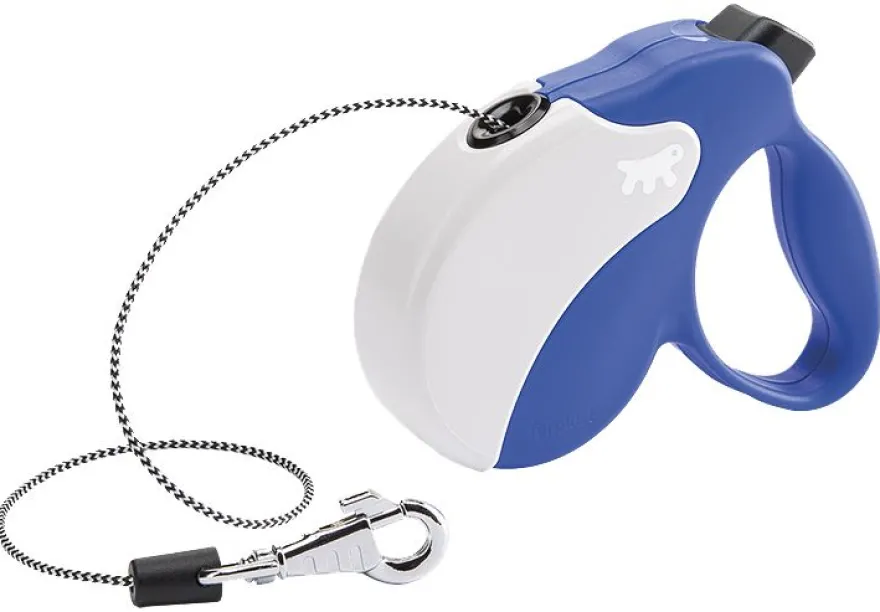 Ferplast Amigo L Correa retráctil 5m Azul/Blanco