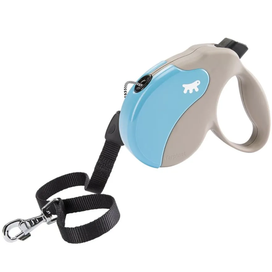 Ferplast Amigo L Correa Retráctil Beige/Azul 5m