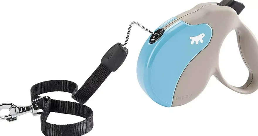 Ferplast Amigo L Correa Retráctil Beige/Azul 5m