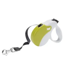 Ferplast Amigo M Correa Retráctil Blanco/Verde 5m