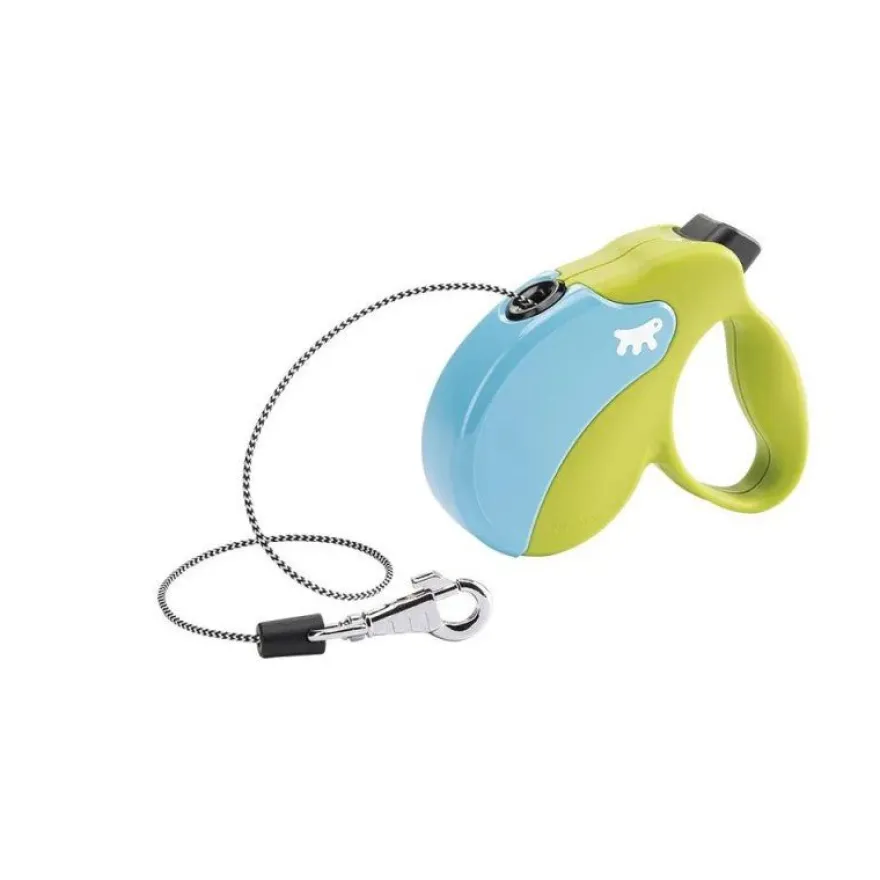 Ferplast Amigo Mini Correa Retráctil Verde Azul 5m