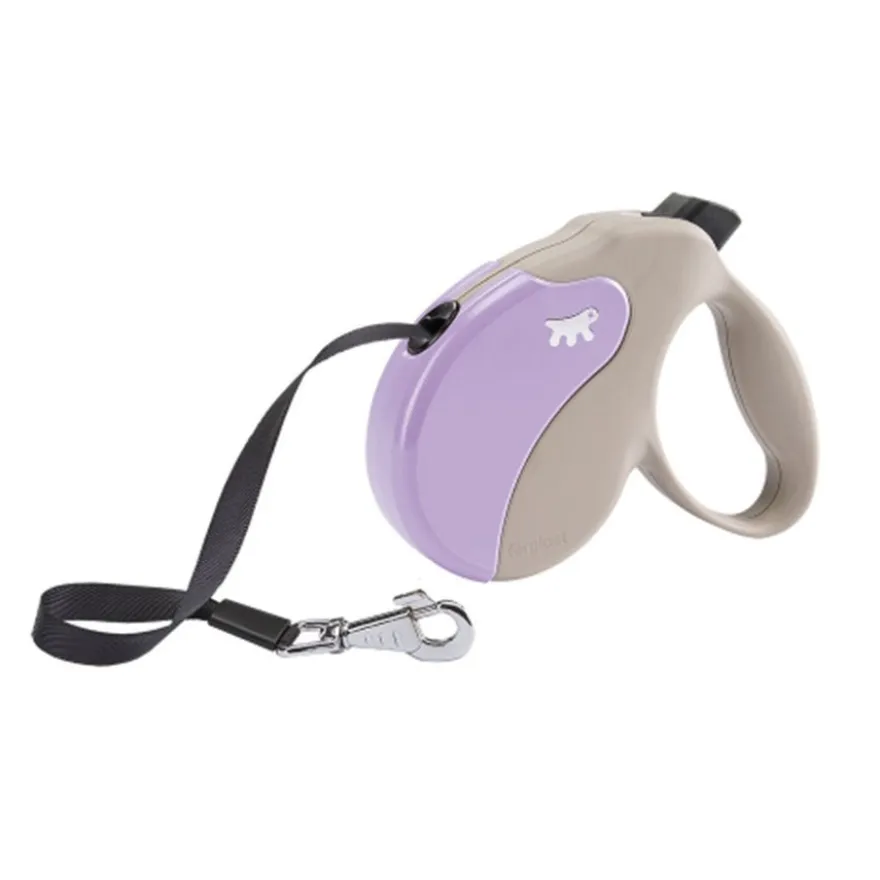 Ferplast Amigo M Tape Correa Extensible Lila Bej 5m