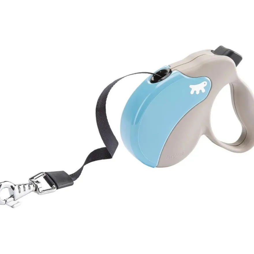 Ferplast Amigo S Correa Retráctil Beige y Azul 5m