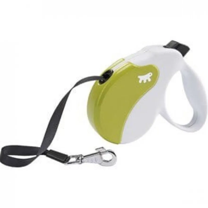 Ferplast Amigo S Tape Correa Retráctil Blanco/Verde 5m