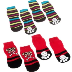 Ferplast Calcetines Antideslizantes Pequeños Multicolor 4 uds