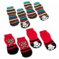 Ferplast Calcetines Antideslizantes para Perros 4 uds
