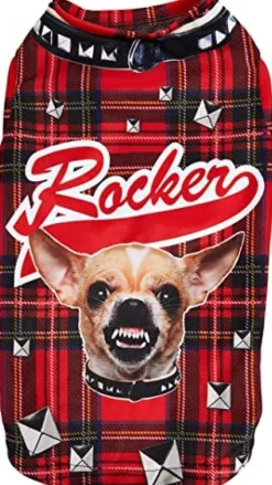 Ferplast Camiseta Rocker M Prenda para Perros Roja 40g