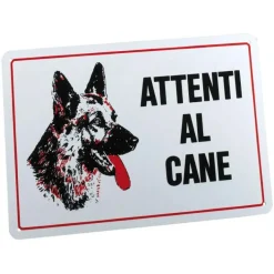 Ferplast Cartel Attenti Al Cane Bianco 4 ud