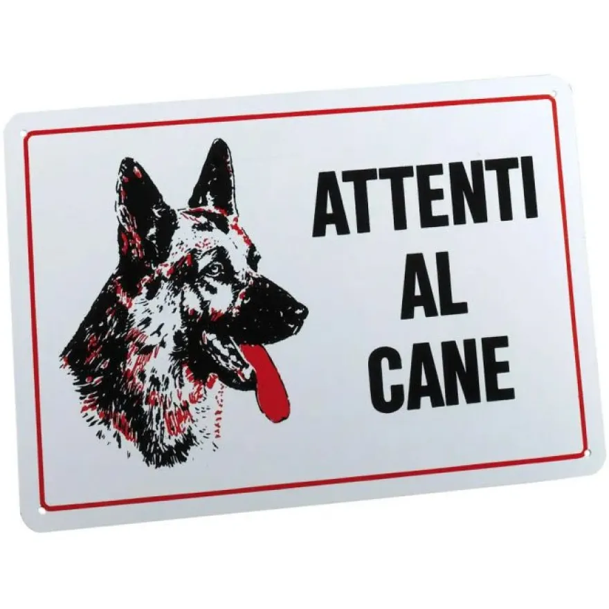 Ferplast Cartel Attenti Al Cane Bianco 4 ud