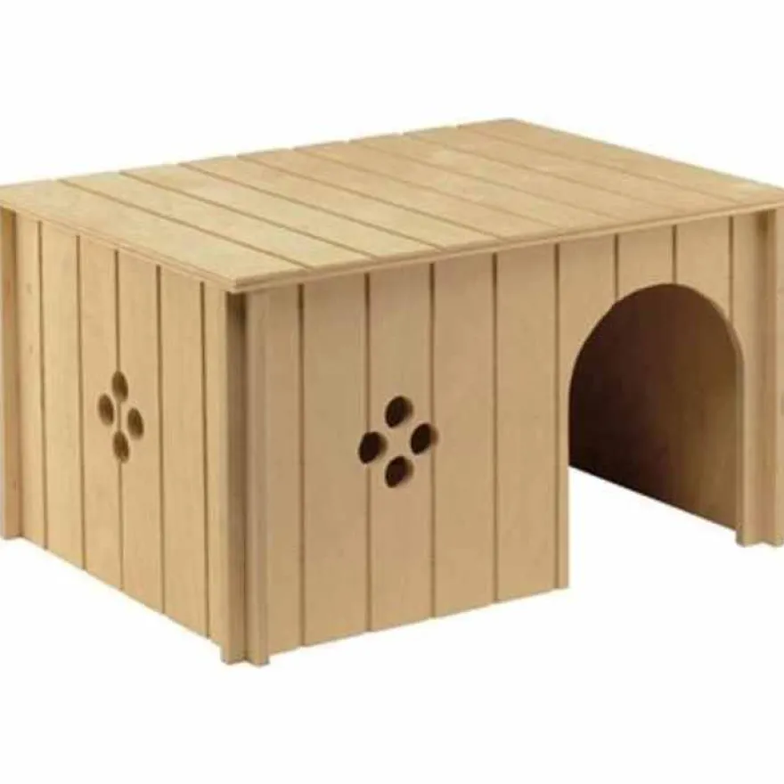 Ferplast Caseta de Madera para Roedores Madera Natural