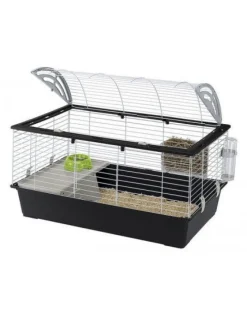 Ferplast Casita 100 Jaula para Conejos y Cobayas Negro 6.4kg