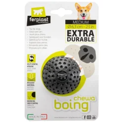Ferplast Chewa Boing Pelota Juguete para Perros 6,3cm Negro