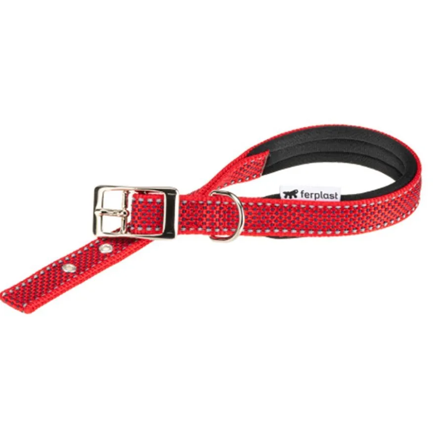 Ferplast Collar Daytona Deluxe Reflexivo, Rojo 1 ud