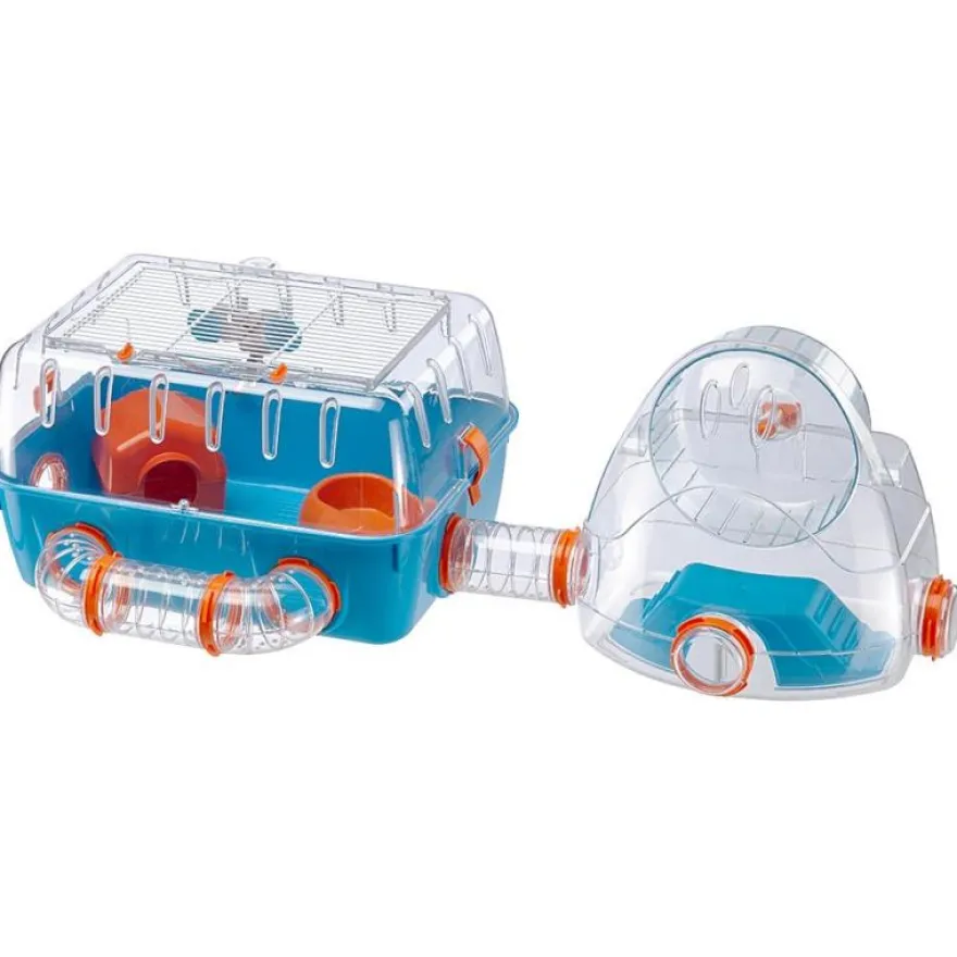 Ferplast Combi 2 Jaula para Hámsters Naranja/Azul
