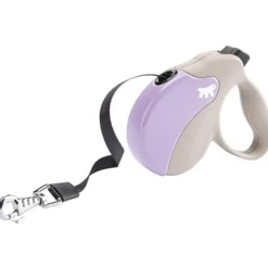 Ferplast Correa Amigo S Retráctil Beige/Lila 5m