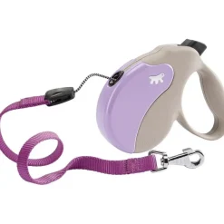 Ferplast Correa Amigo S Retráctil Beige Lila 5m