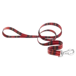 Ferplast Correa Club G20 Tartan 120cm, Multicolor Rojo