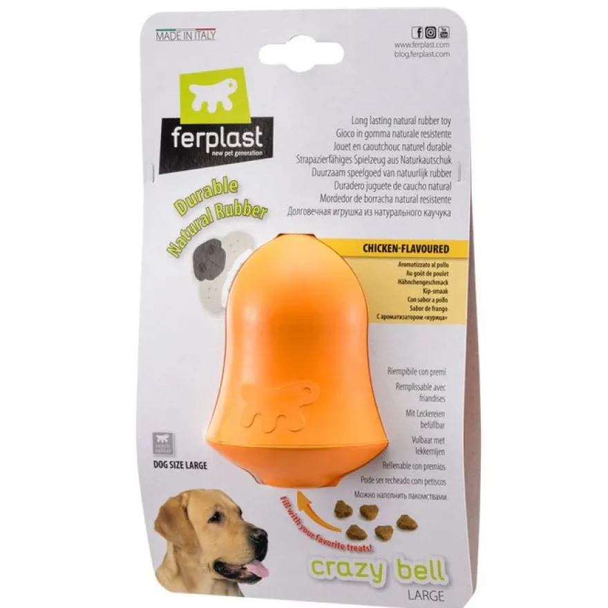 Ferplast Crazy Bell L Juguete Interactivo Naranja 270g