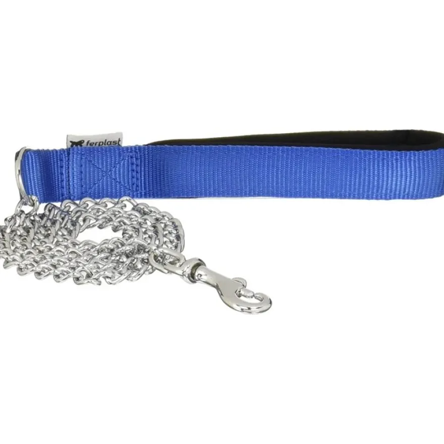 Ferplast Daytona Metal Correa para Perros 100cm, Azul