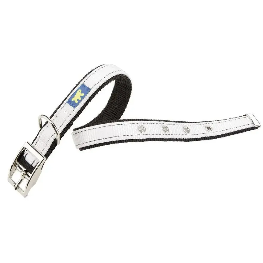 Ferplast Dual CF Collar Nylon Blanco 27-35cm