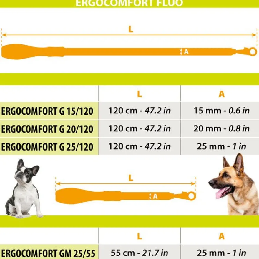 Ferplast Ergofluo G15 Correa Amarilla 120cm