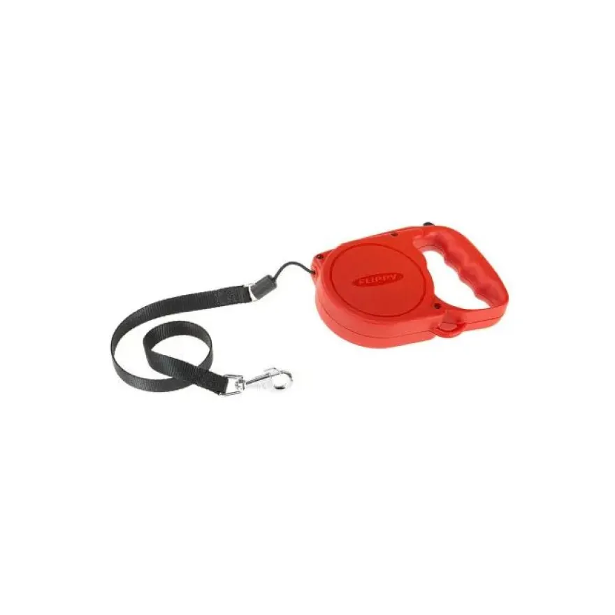 Ferplast Flippy Clásico Povédec-ruleta para perros Roja 5m