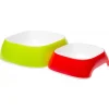Ferplast Glam Comedero Doble 0.75l Verde y Rojo