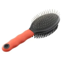 Ferplast GRO 5928 Cepillo Doble para Pelaje Rojo y Negro