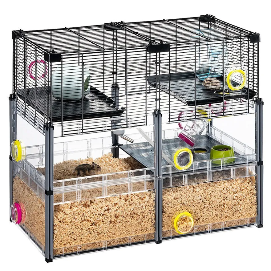 Ferplast Jaula Multipla Hamster Crystal Negro 1 ud