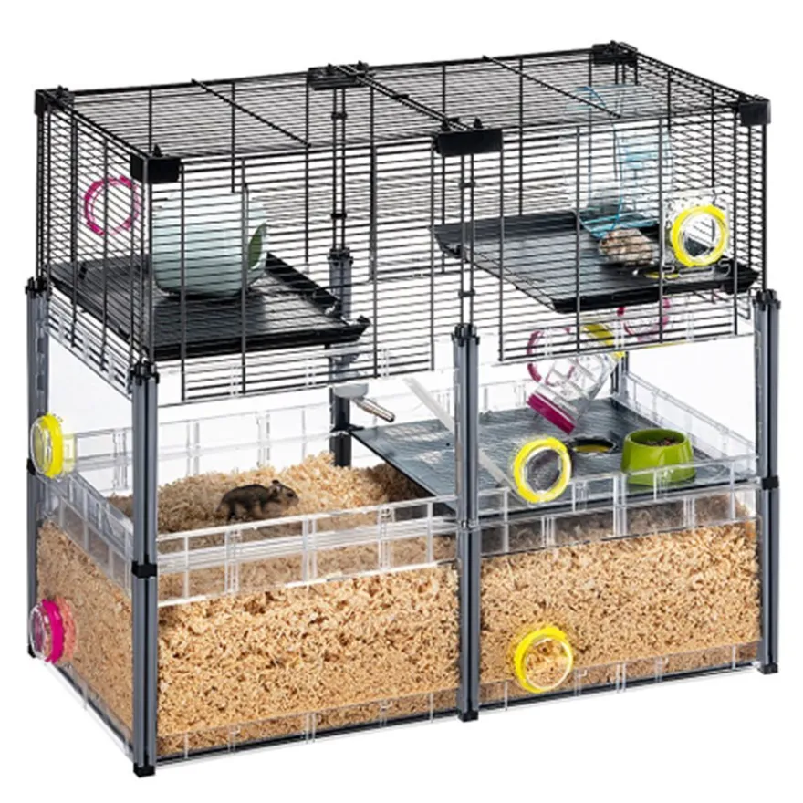 Ferplast Jaula Multipla Hamster Crystal Negro 1 ud