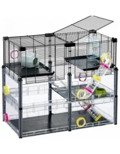Ferplast Jaula Multipla Hamster Crystal Negro 1 ud