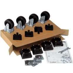 Ferplast Kit Ruedas Fijas y Giratorias 4 ud
