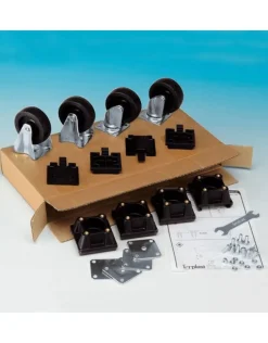 Ferplast Kit Ruedas Fijas y Giratorias 4 ud
