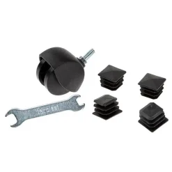 Ferplast Kit Rueda Tornillo L157 Negro 4 uds