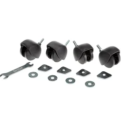 Ferplast Kit Rueda Tornil 4 ud, Negro, 340g