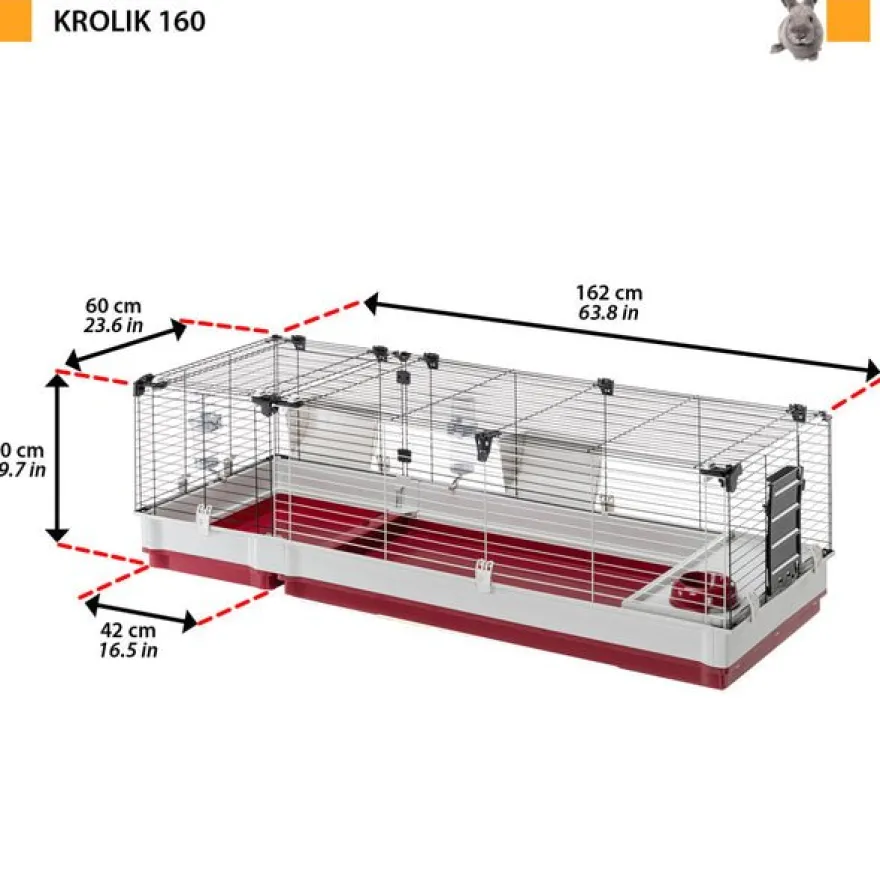 Ferplast Krolik 160 Jaula para Conejos 1un