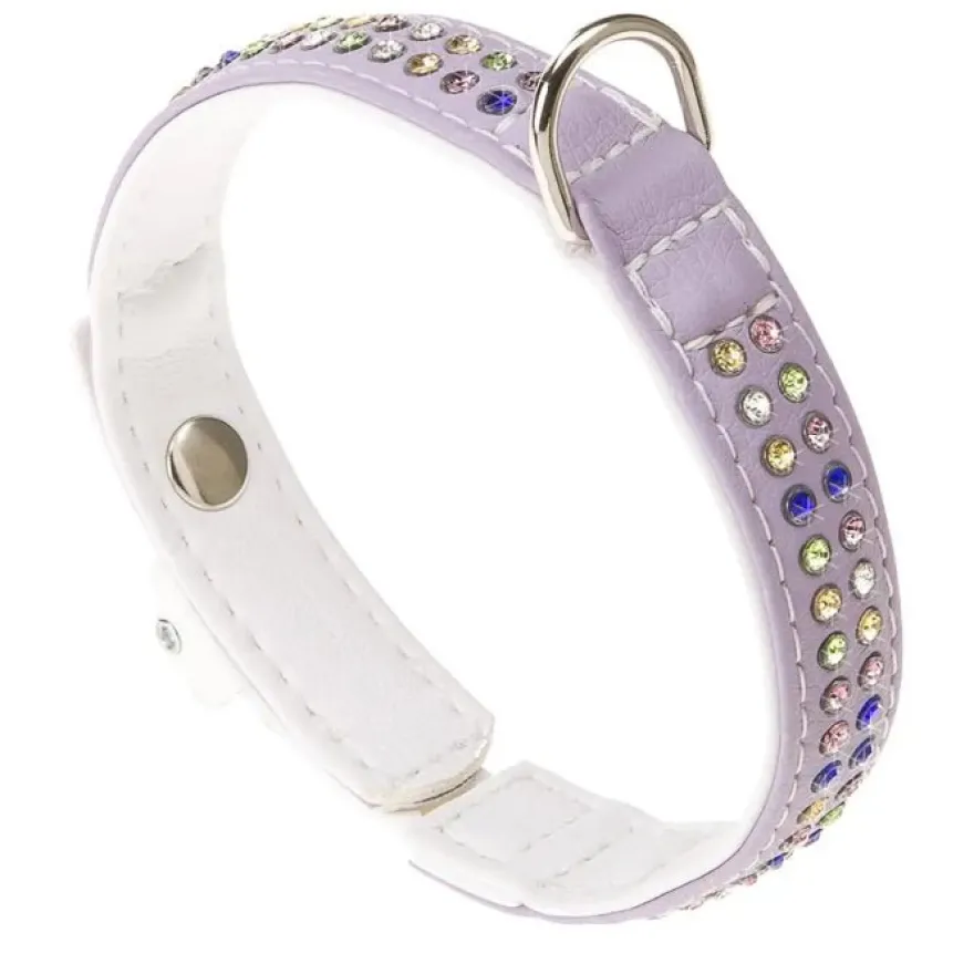 Ferplast Lux C20/Collar Morado y Blanco 35cm