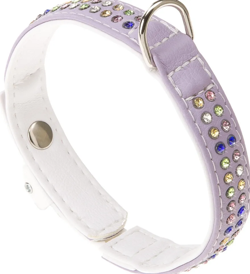Ferplast Lux C20/Collar Morado y Blanco 35cm